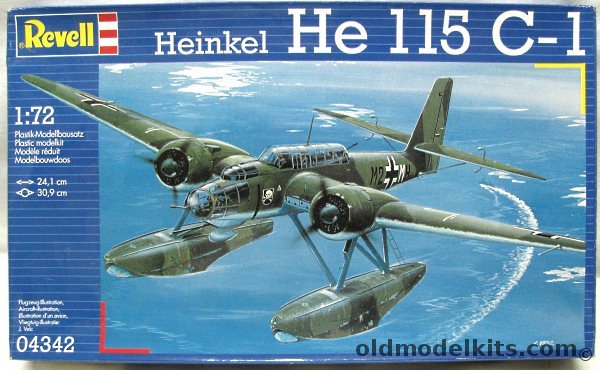 Revell 1/72 Heinkel He-115 C-1 - 3/Ku.Fl.Gr 106 Luftflotte 2 France Late 1940 Night Operations / 1/Ku.Fl.Gr 906 Luftflotte 5 Pori Finland 1942, 04342 plastic model kit
